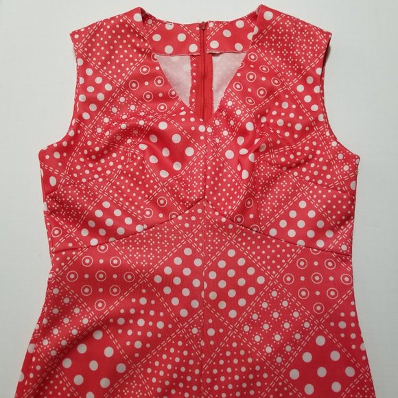 Womens S Vinage 70s Handmade 1 Piece Orange Polyester Jumpsuit Jumper 1970s - Picture 2 of 8